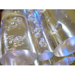 40mm x 500mm Clear Acrylic Bubble Rod (large bubbles)