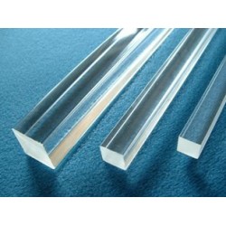4mm x 500mm Clear Acrylic SQUARE Bar (EXTRUDED)