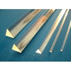 4mm x 1220mm Clear Acrylic TRIANGLE Right-Angle Bar